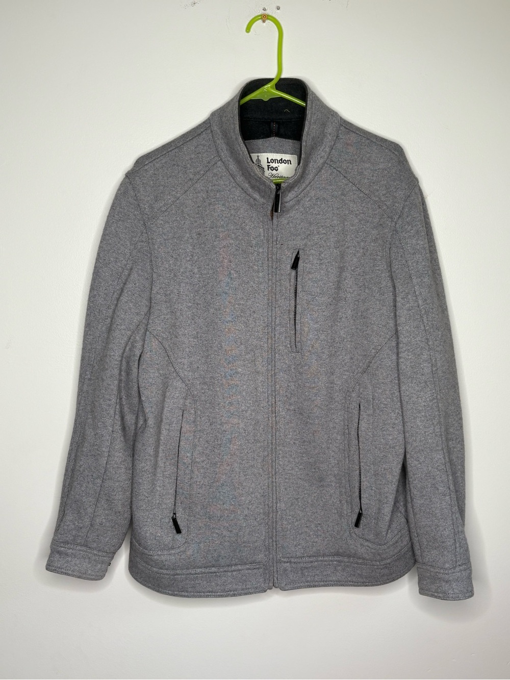 London Fog Wool Blend Zip Up Jacket